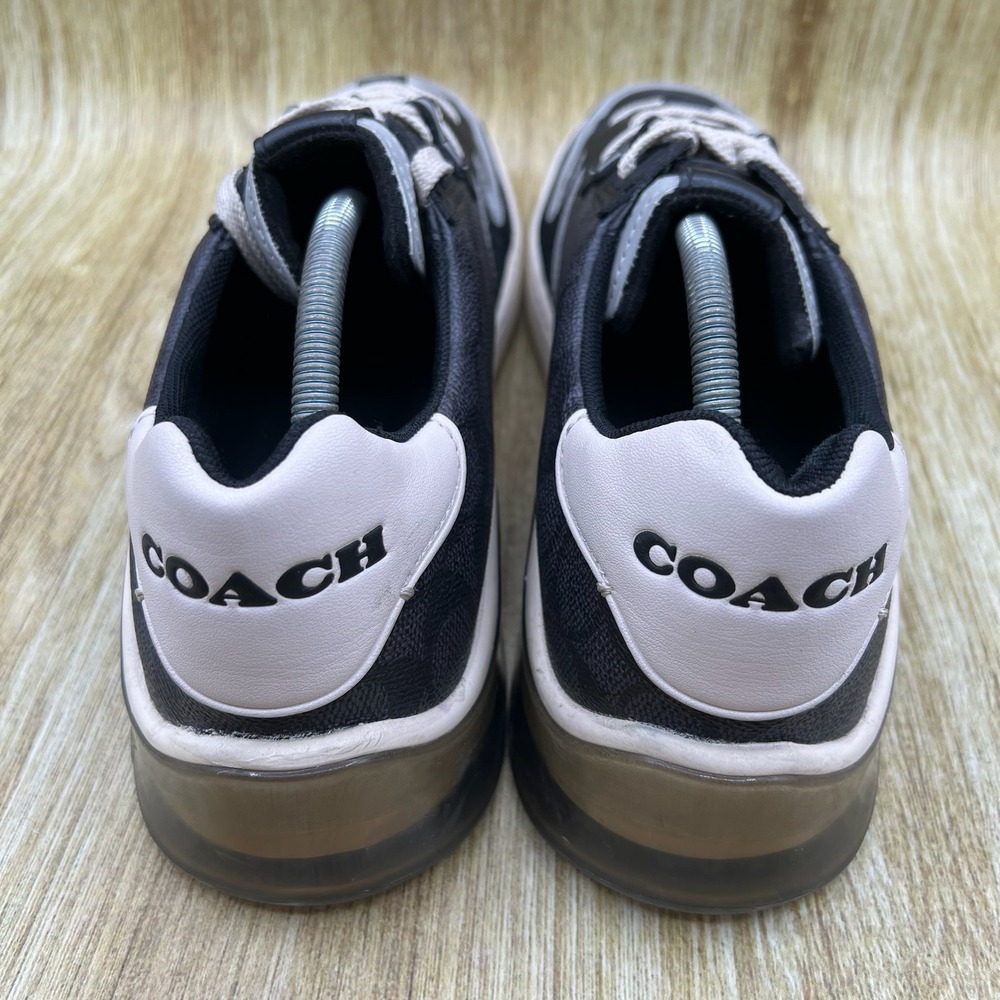 Coach CitySole Signature Court Sneakers Men's Size 12 D Black Charcoal G5015 - Picture 4 of 10